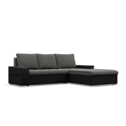 Aurora Corner Sofa, Side - RIGHT, Color - DARK GRAY + BLACK Aurora Corner Sofa, Side - RIGHT, Color - DARK GRAY + BLACK