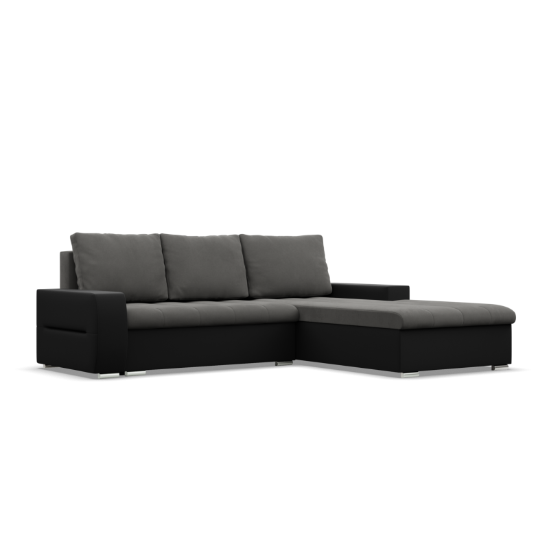 Aurora Corner Sofa, Side - RIGHT, Color - DARK GRAY + BLACK Aurora Corner Sofa, Side - RIGHT, Color - DARK GRAY + BLACK