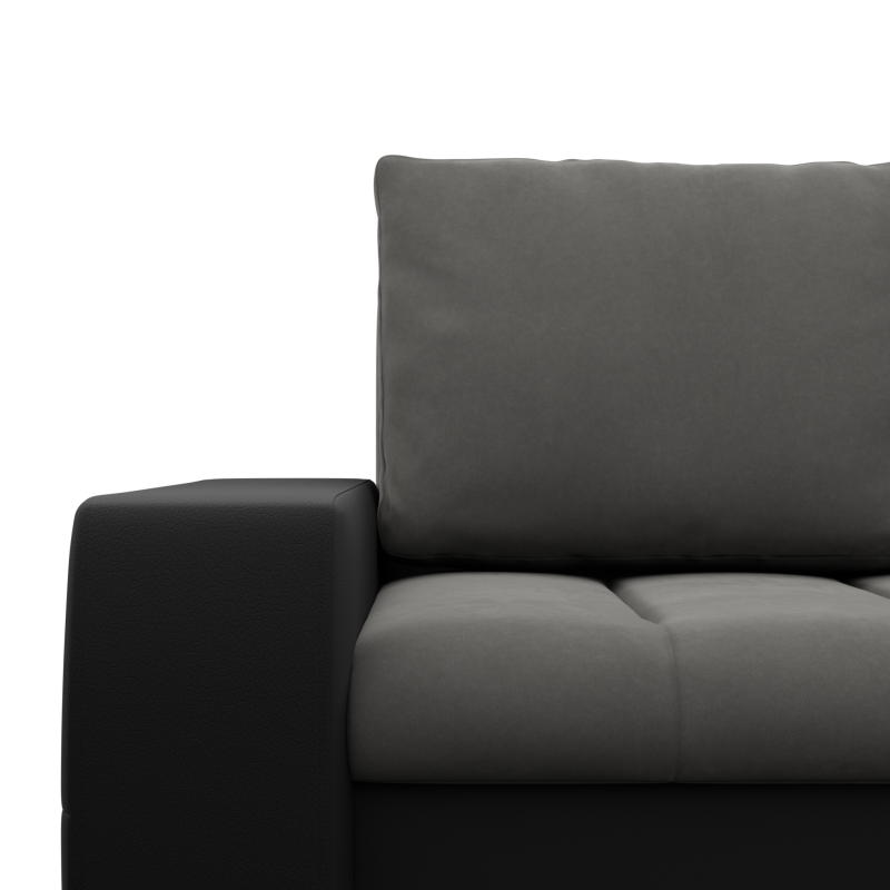 Aurora Corner Sofa, Side - RIGHT, Color - DARK GRAY + BLACK Aurora Corner Sofa, Side - RIGHT, Color - DARK GRAY + BLACK