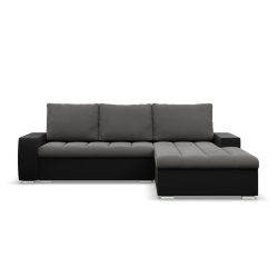 Aurora Corner Sofa, Side - RIGHT, Color - DARK GRAY + BLACK Aurora Corner Sofa, Side - RIGHT, Color - DARK GRAY + BLACK