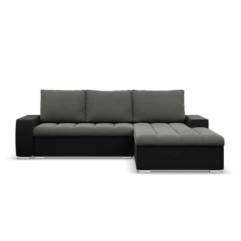 Aurora Corner Sofa, Side - RIGHT, Color - DARK GRAY + BLACK Aurora Corner Sofa, Side - RIGHT, Color - DARK GRAY + BLACK