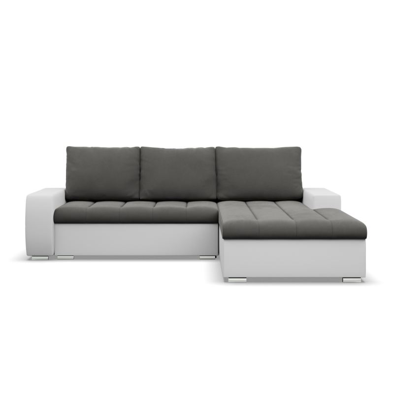 Ecksofa Aurora, Seite - RECHTS, Farbe - DUNKELGRAU + WEISS Ecksofa Aurora, Seite - RECHTS, Farbe - DUNKELGRAU + WEISS