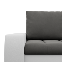 Ecksofa Aurora, Seite - RECHTS, Farbe - DUNKELGRAU + WEISS Ecksofa Aurora, Seite - RECHTS, Farbe - DUNKELGRAU + WEISS