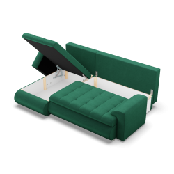 FORESTA LL Kronos Corner Sofa, Side - LEFT, Color - BOTTLE GREEN FORESTA LL Kronos Corner Sofa, Side - LEFT, Color - BOTTLE GREEN