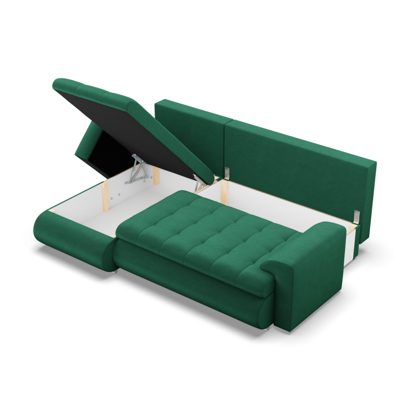 FORESTA LL Kronos Corner Sofa, Side - LEFT, Color - BOTTLE GREEN FORESTA LL Kronos Corner Sofa, Side - LEFT, Color - BOTTLE GREEN