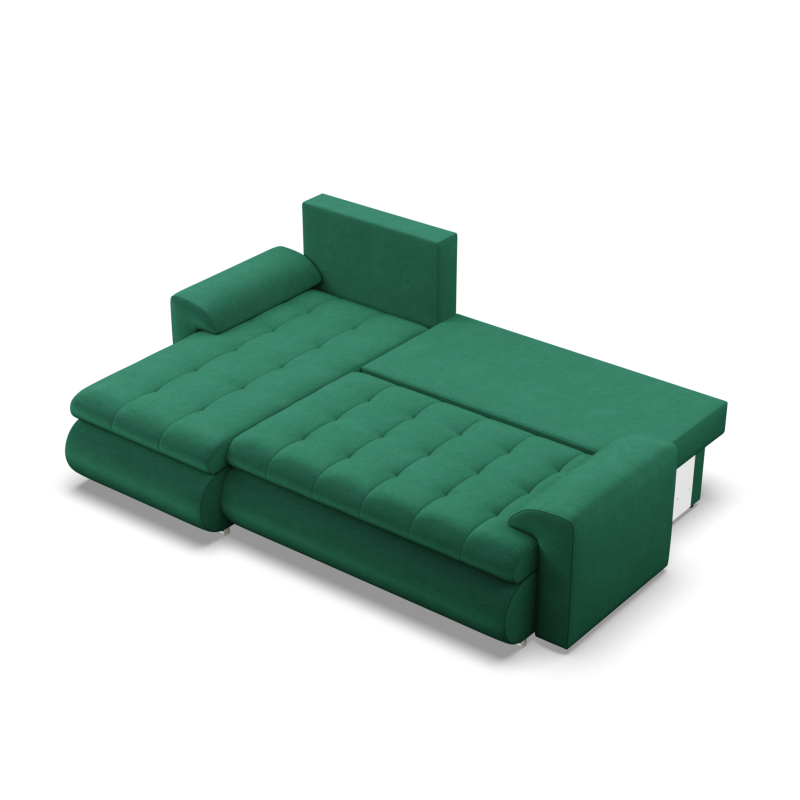 FORESTA LL Kronos Corner Sofa, Side - LEFT, Color - BOTTLE GREEN FORESTA LL Kronos Corner Sofa, Side - LEFT, Color - BOTTLE GREEN