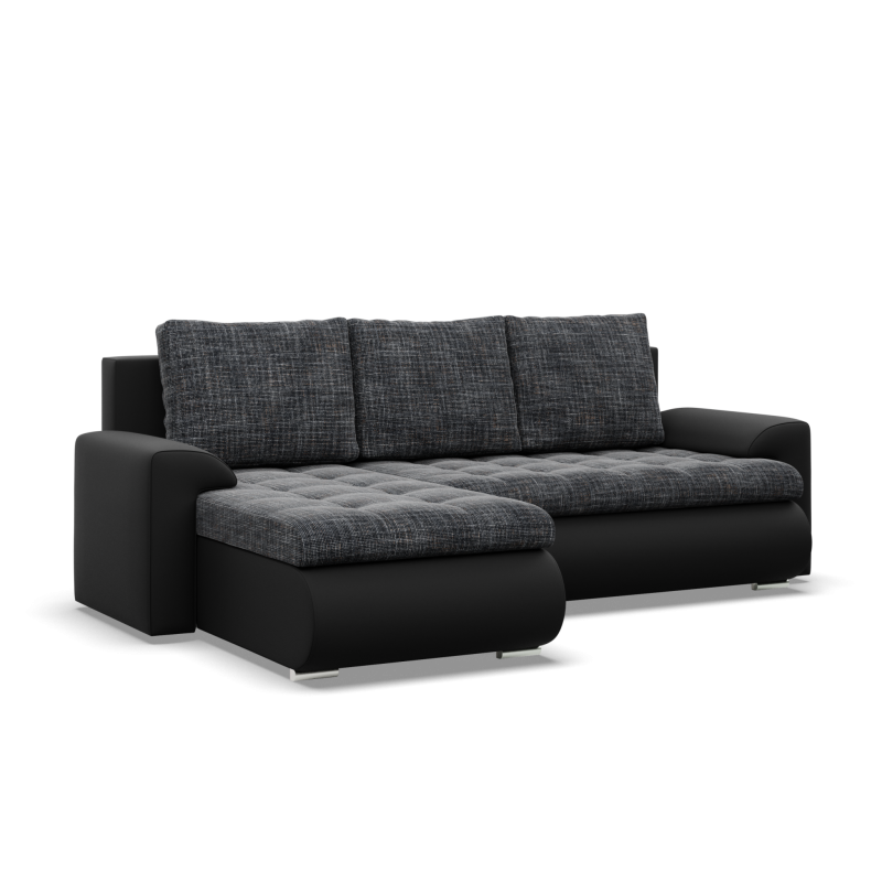 FORESTA LL Corner Sofa, Side - LEFT, Color - ASH + BLACK FORESTA LL Corner Sofa, Side - LEFT, Color - ASH + BLACK