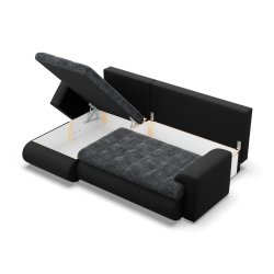 FORESTA LL Corner Sofa, Side - LEFT, Color - ASH + BLACK FORESTA LL Corner Sofa, Side - LEFT, Color - ASH + BLACK