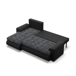 FORESTA LL Corner Sofa, Side - LEFT, Color - ASH + BLACK FORESTA LL Corner Sofa, Side - LEFT, Color - ASH + BLACK