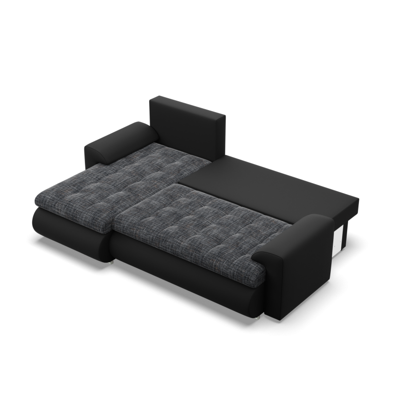 FORESTA LL Corner Sofa, Side - LEFT, Color - ASH + BLACK FORESTA LL Corner Sofa, Side - LEFT, Color - ASH + BLACK