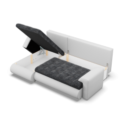 FORESTA LL Corner Sofa, Side - LEFT, Color - GREY + WHITE FORESTA LL Corner Sofa, Side - LEFT, Color - GREY + WHITE