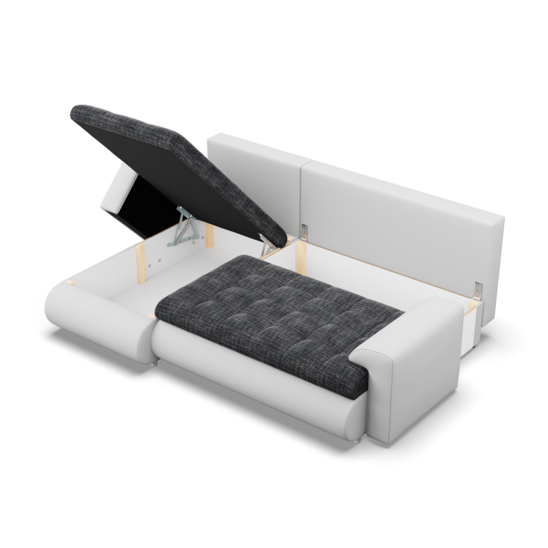 FORESTA LL Corner Sofa, Side - LEFT, Color - GREY + WHITE FORESTA LL Corner Sofa, Side - LEFT, Color - GREY + WHITE