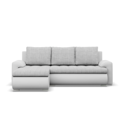 Ecksofa FORESTA LL, Seite - LINKS, Farbe - GRAU + WEIß Ecksofa FORESTA LL, Seite - LINKS, Farbe - GRAU + WEIß