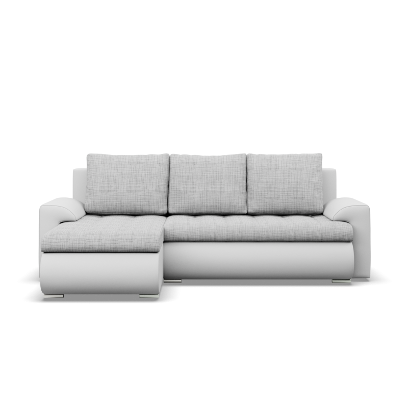 Ecksofa FORESTA LL, Seite - LINKS, Farbe - GRAU + WEIß Ecksofa FORESTA LL, Seite - LINKS, Farbe - GRAU + WEIß