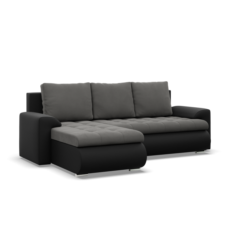 FORESTA LL Corner Sofa, Side - LEFT, Color - DARK GRAY + BLACK FORESTA LL Corner Sofa, Side - LEFT, Color - DARK GRAY + BLACK