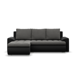 FORESTA LL Corner Sofa, Side - LEFT, Color - DARK GRAY + BLACK FORESTA LL Corner Sofa, Side - LEFT, Color - DARK GRAY + BLACK