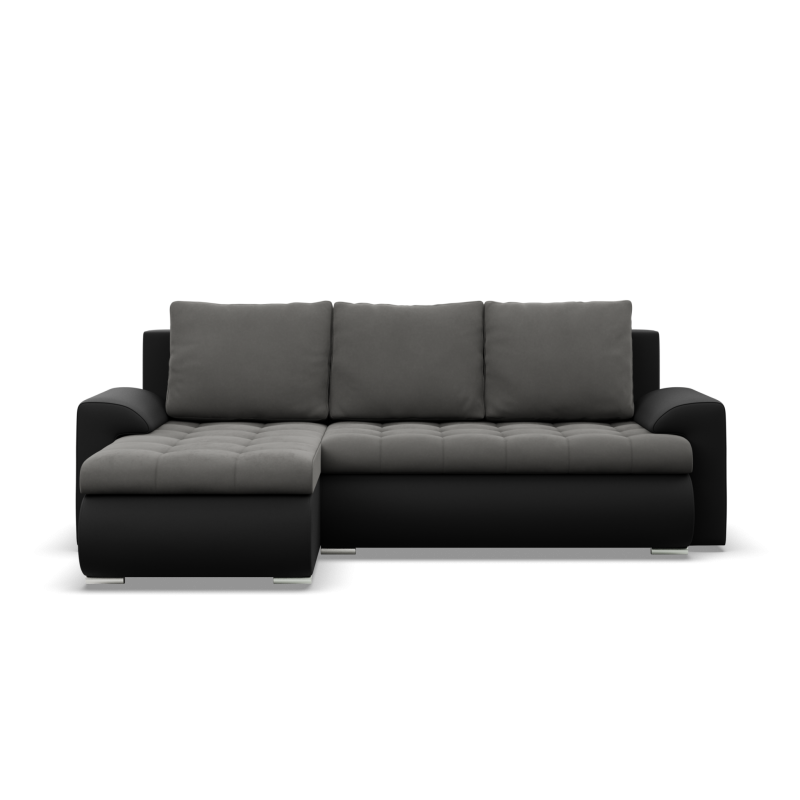 FORESTA LL Corner Sofa, Side - LEFT, Color - DARK GRAY + BLACK FORESTA LL Corner Sofa, Side - LEFT, Color - DARK GRAY + BLACK