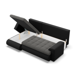 FORESTA LL Corner Sofa, Side - LEFT, Color - DARK GRAY + BLACK FORESTA LL Corner Sofa, Side - LEFT, Color - DARK GRAY + BLACK