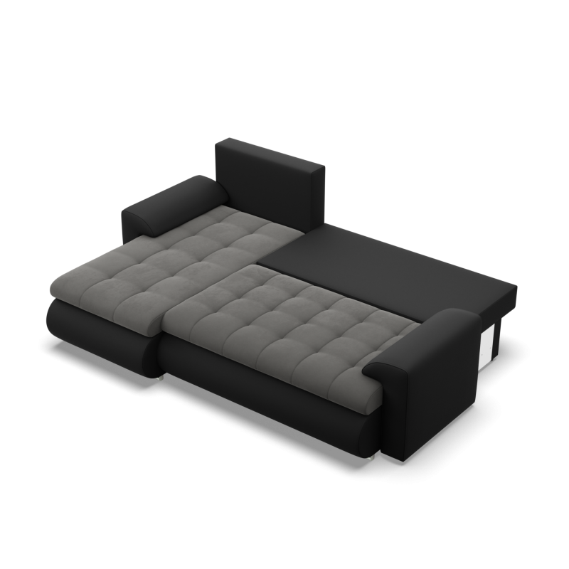 FORESTA LL Corner Sofa, Side - LEFT, Color - DARK GRAY + BLACK FORESTA LL Corner Sofa, Side - LEFT, Color - DARK GRAY + BLACK