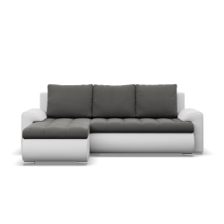 FORESTA LL Corner Sofa, Side - LEFT, Color - DARK GRAY + WHITE FORESTA LL Corner Sofa, Side - LEFT, Color - DARK GRAY + WHITE
