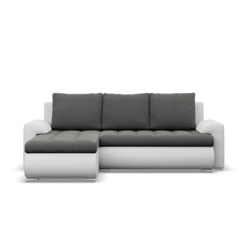 FORESTA LL Corner Sofa, Side - LEFT, Color - DARK GRAY + WHITE FORESTA LL Corner Sofa, Side - LEFT, Color - DARK GRAY + WHITE