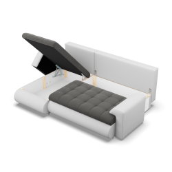 FORESTA LL Corner Sofa, Side - LEFT, Color - DARK GRAY + WHITE FORESTA LL Corner Sofa, Side - LEFT, Color - DARK GRAY + WHITE