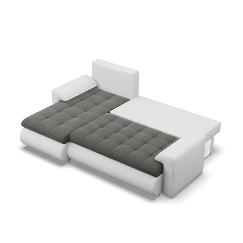 FORESTA LL Corner Sofa, Side - LEFT, Color - DARK GRAY + WHITE FORESTA LL Corner Sofa, Side - LEFT, Color - DARK GRAY + WHITE
