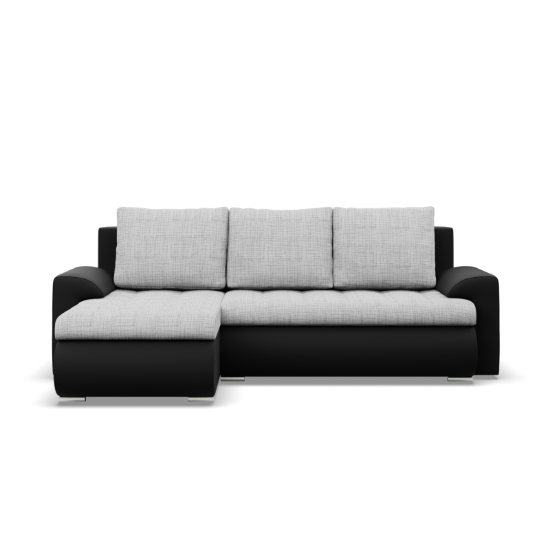 FORESTA LL Corner Sofa, Side - LEFT, Color - GRAY + BLACK FORESTA LL Corner Sofa, Side - LEFT, Color - GRAY + BLACK