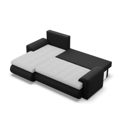 FORESTA LL Corner Sofa, Side - LEFT, Color - GRAY + BLACK FORESTA LL Corner Sofa, Side - LEFT, Color - GRAY + BLACK