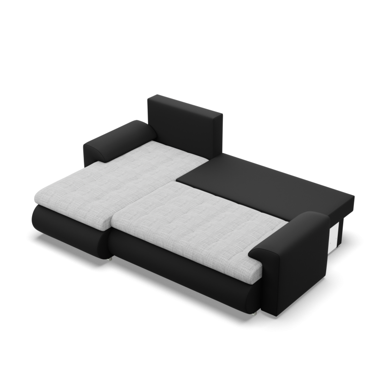FORESTA LL Corner Sofa, Side - LEFT, Color - GRAY + BLACK FORESTA LL Corner Sofa, Side - LEFT, Color - GRAY + BLACK