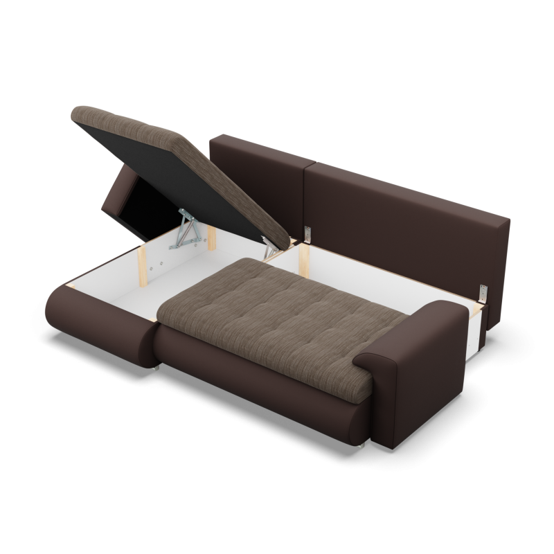 FORESTA LL Corner Sofa, Side - LEFT, Color - BROWN + CAPPUCCINO FORESTA LL Corner Sofa, Side - LEFT, Color - BROWN + CAPPUCCINO