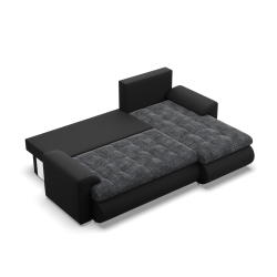 FORESTA LL Corner Sofa, Side - RIGHT, Color - ASH + BLACK FORESTA LL Corner Sofa, Side - RIGHT, Color - ASH + BLACK