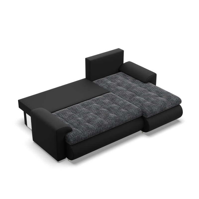 FORESTA LL Corner Sofa, Side - RIGHT, Color - ASH + BLACK FORESTA LL Corner Sofa, Side - RIGHT, Color - ASH + BLACK
