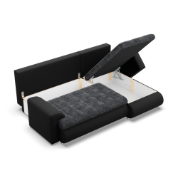 FORESTA LL Corner Sofa, Side - RIGHT, Color - ASH + BLACK FORESTA LL Corner Sofa, Side - RIGHT, Color - ASH + BLACK