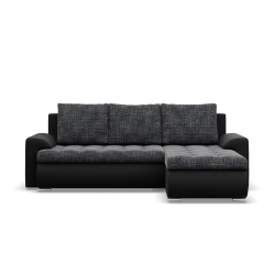 FORESTA LL Corner Sofa, Side - RIGHT, Color - ASH + BLACK FORESTA LL Corner Sofa, Side - RIGHT, Color - ASH + BLACK