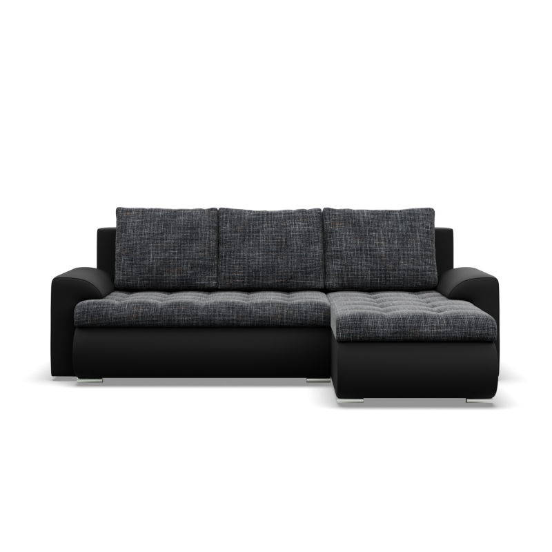 FORESTA LL Corner Sofa, Side - RIGHT, Color - ASH + BLACK FORESTA LL Corner Sofa, Side - RIGHT, Color - ASH + BLACK