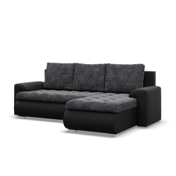 FORESTA LL Corner Sofa, Side - RIGHT, Color - ASH + BLACK