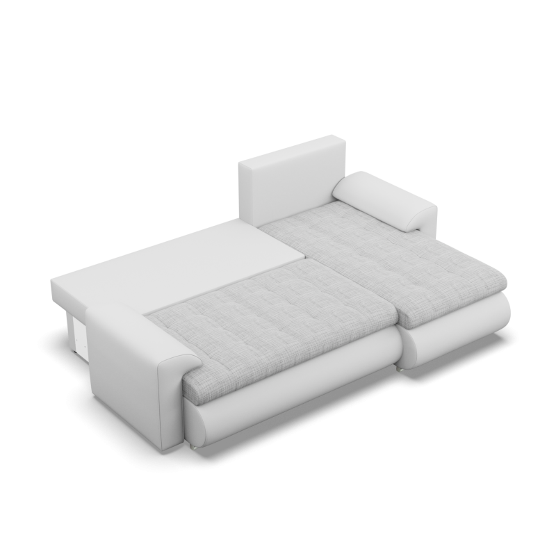 Ecksofa FORESTA LL, Seite - RECHTS, Farbe - GRAU + WEISS Ecksofa FORESTA LL, Seite - RECHTS, Farbe - GRAU + WEISS
