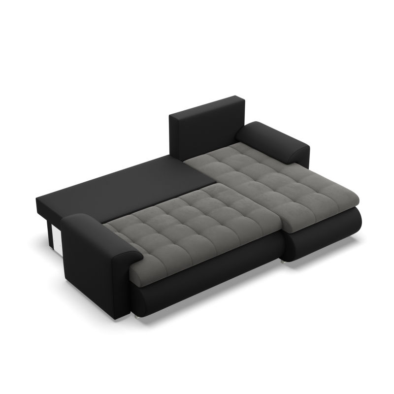 FORESTA LL Corner Sofa, Side - RIGHT, Color - DARK GRAY + BLACK FORESTA LL Corner Sofa, Side - RIGHT, Color - DARK GRAY + BLACK