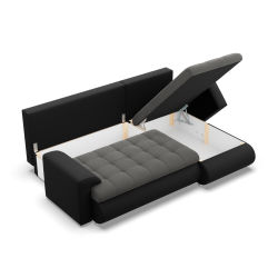 FORESTA LL Corner Sofa, Side - RIGHT, Color - DARK GRAY + BLACK FORESTA LL Corner Sofa, Side - RIGHT, Color - DARK GRAY + BLACK