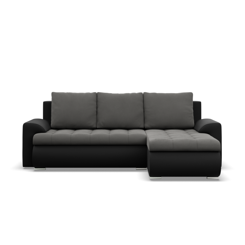 FORESTA LL Corner Sofa, Side - RIGHT, Color - DARK GRAY + BLACK FORESTA LL Corner Sofa, Side - RIGHT, Color - DARK GRAY + BLACK