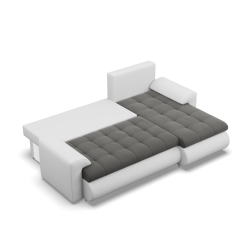 FORESTA LL Corner Sofa, Side - RIGHT, Color - DARK GRAY + WHITE FORESTA LL Corner Sofa, Side - RIGHT, Color - DARK GRAY + WHITE