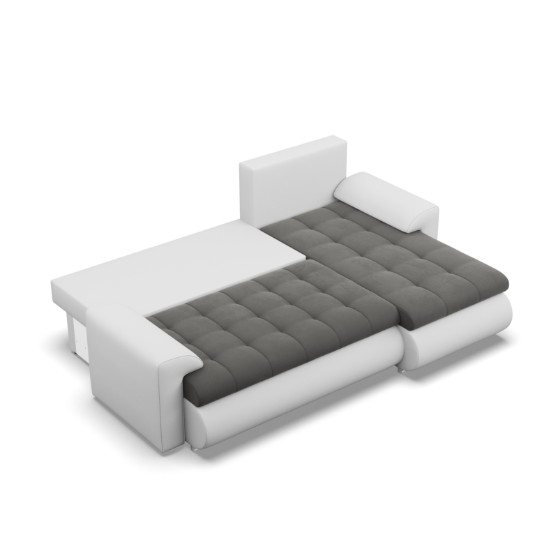 FORESTA LL Corner Sofa, Side - RIGHT, Color - DARK GRAY + WHITE FORESTA LL Corner Sofa, Side - RIGHT, Color - DARK GRAY + WHITE