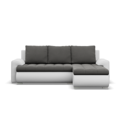 FORESTA LL Corner Sofa, Side - RIGHT, Color - DARK GRAY + WHITE FORESTA LL Corner Sofa, Side - RIGHT, Color - DARK GRAY + WHITE