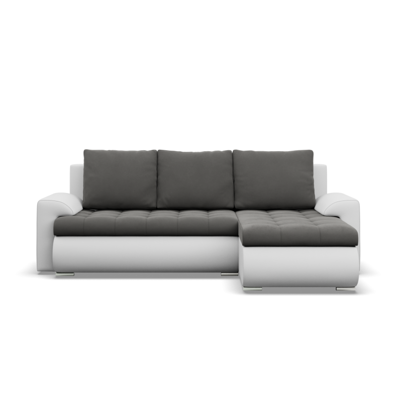 FORESTA LL Corner Sofa, Side - RIGHT, Color - DARK GRAY + WHITE FORESTA LL Corner Sofa, Side - RIGHT, Color - DARK GRAY + WHITE