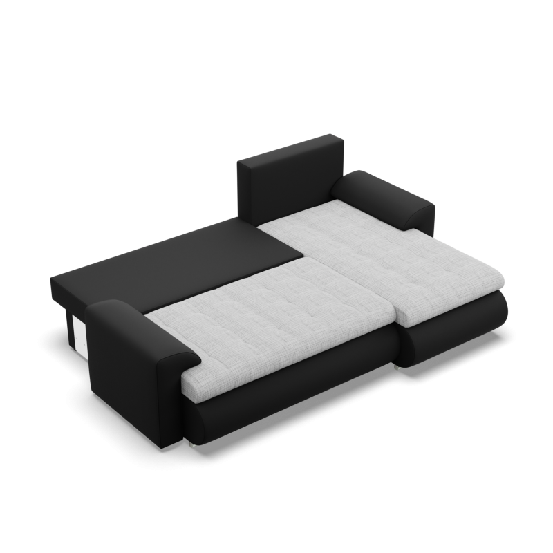 FORESTA LL Corner Sofa, Side - RIGHT, Color - GRAY + BLACK FORESTA LL Corner Sofa, Side - RIGHT, Color - GRAY + BLACK