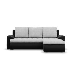 FORESTA LL Corner Sofa, Side - RIGHT, Color - GRAY + BLACK FORESTA LL Corner Sofa, Side - RIGHT, Color - GRAY + BLACK