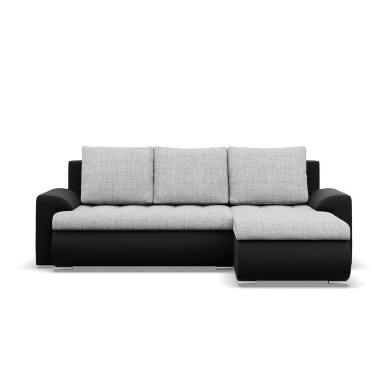 FORESTA LL Corner Sofa, Side - RIGHT, Color - GRAY + BLACK FORESTA LL Corner Sofa, Side - RIGHT, Color - GRAY + BLACK