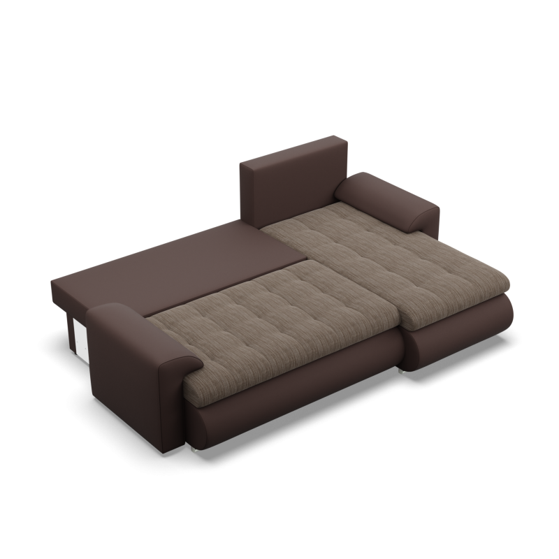 FORESTA LL Corner Sofa, Side - RIGHT, Color - BROWN + CAPPUCCINO FORESTA LL Corner Sofa, Side - RIGHT, Color - BROWN + CAPPUCCINO
