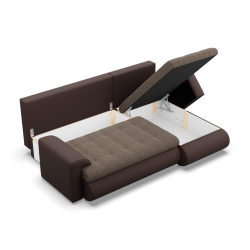FORESTA LL Corner Sofa, Side - RIGHT, Color - BROWN + CAPPUCCINO FORESTA LL Corner Sofa, Side - RIGHT, Color - BROWN + CAPPUCCINO